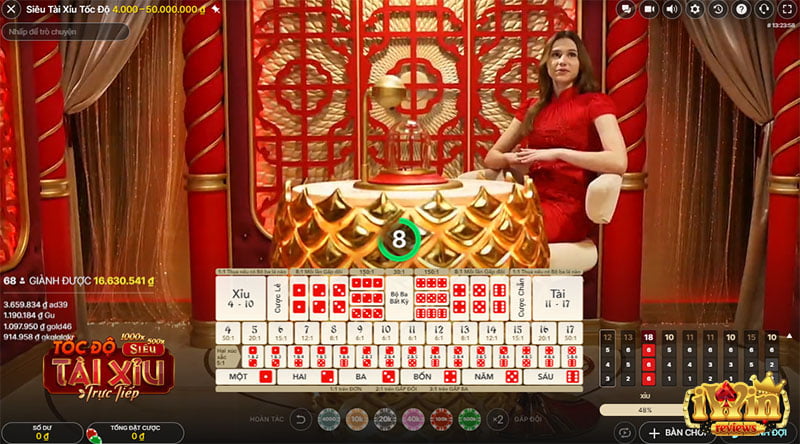 Bàn cược Sicbo Live Casino iWin cho thành viên tham khảo