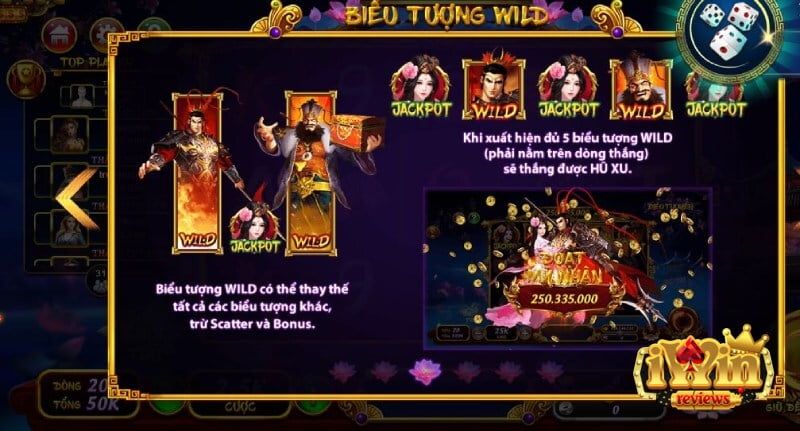 Biểu tượng WILD xuất hiện trong game Điêu Thuyền 