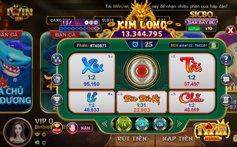 Trải nghiệm game Kim Long tại Cổng game Iwin 