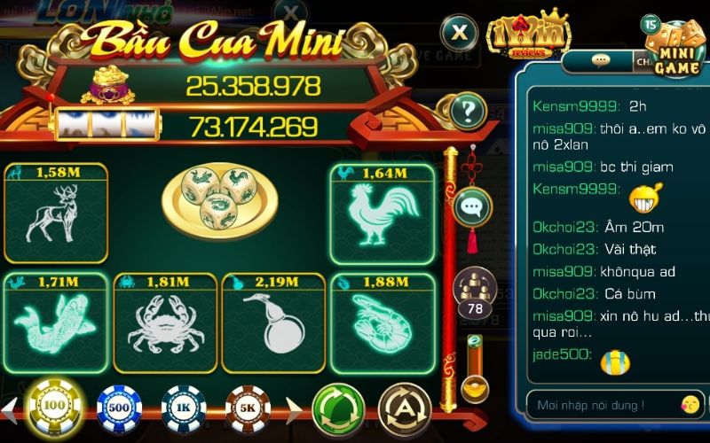 Bầu cua mini - Phiên bản thu nhỏ của game truyền thống 