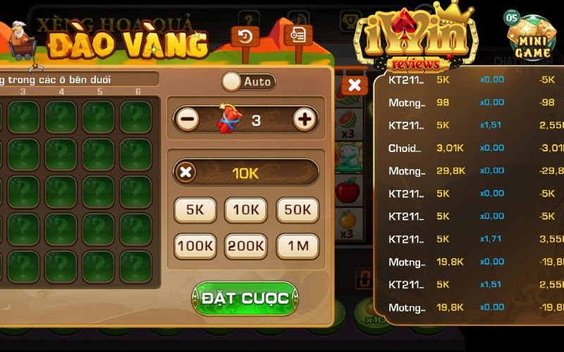 Đào vàng - Game rèn luyện sự khéo léo, kiên nhẫn 