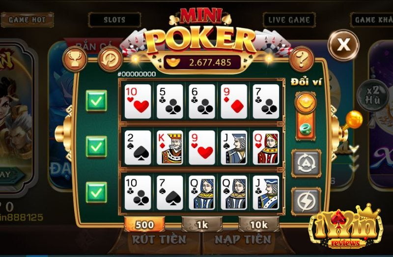 Chơi mini game Poker tại nhà cái uy tín iWin