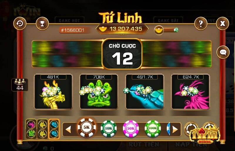 Game Tứ Linh tại nhà cái iWin thu hút đông đảo người chơi 