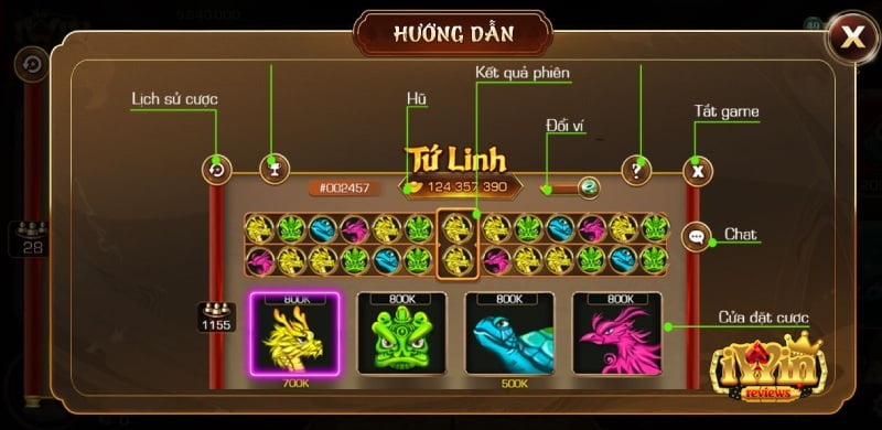 Xem hướng dẫn chơi game Tứ Linh iwin chi tiết 